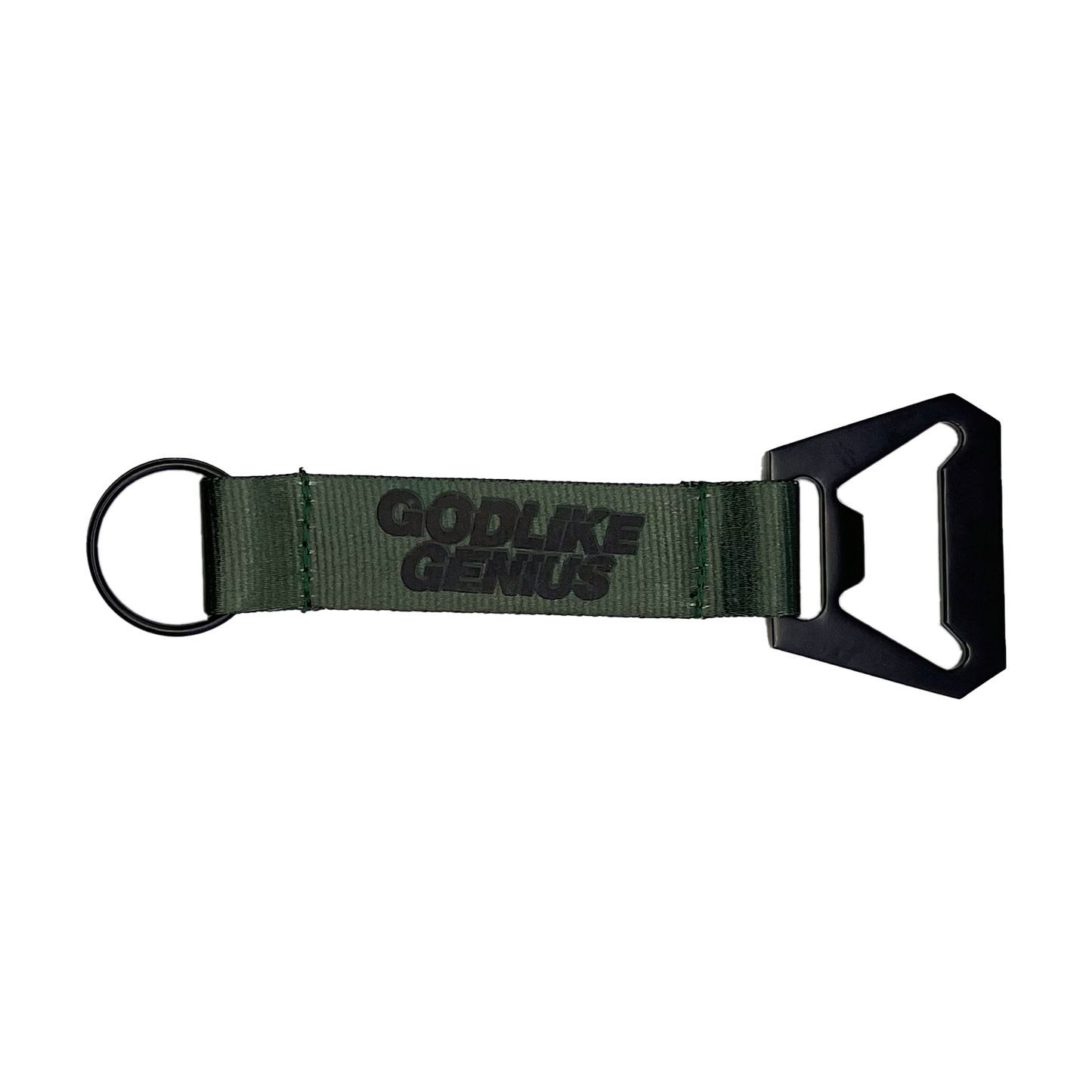 Godlike Genius Bottle Opener Keyring Green