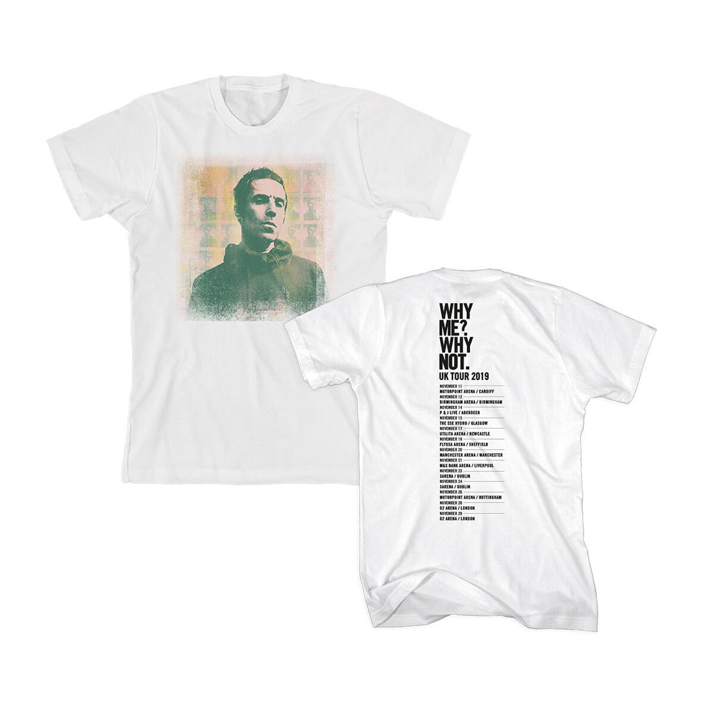 Why Me Why Not UK 2019 Tour T-shirt White