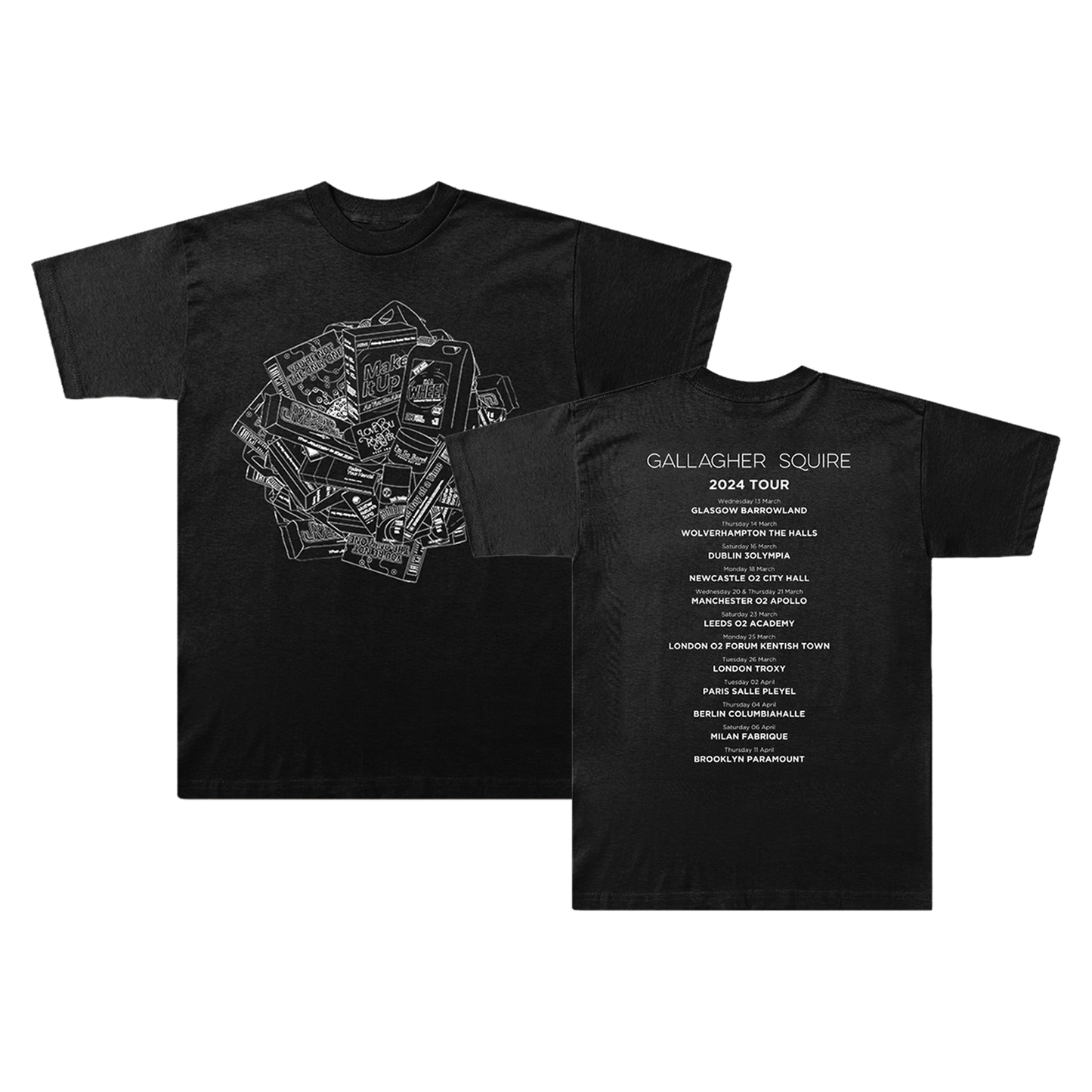 Album Drawing Tour Black T-Shirt
