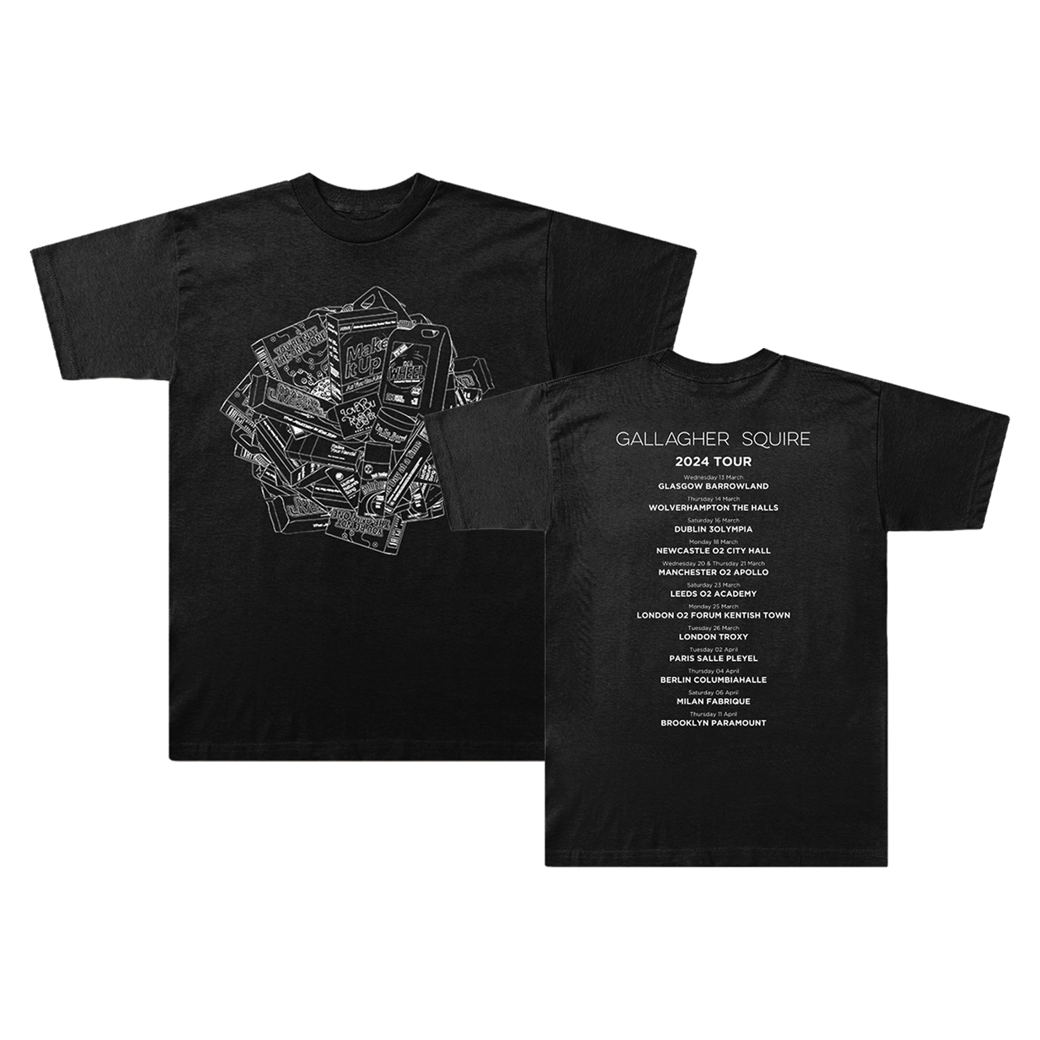 Album Drawing Tour Black T-Shirt