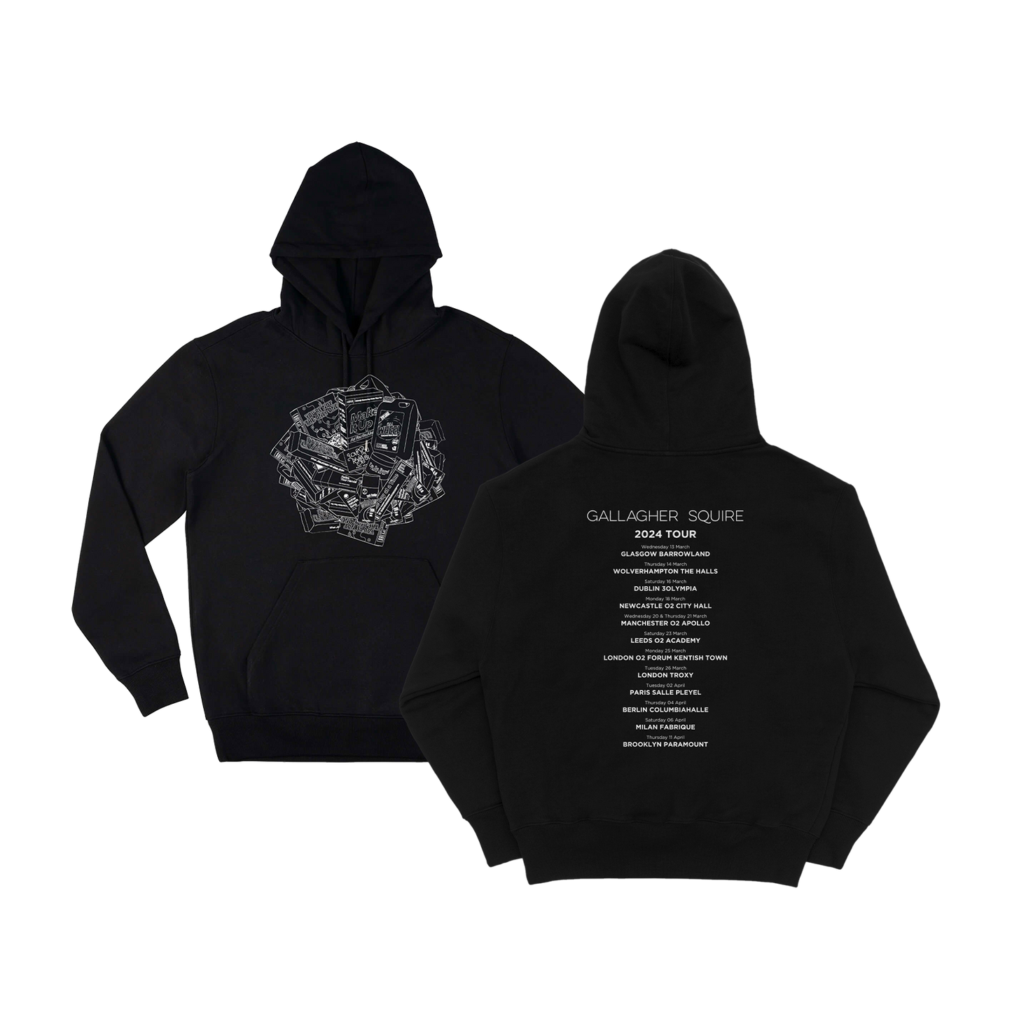 Album Drawing Tour Black Hoodie