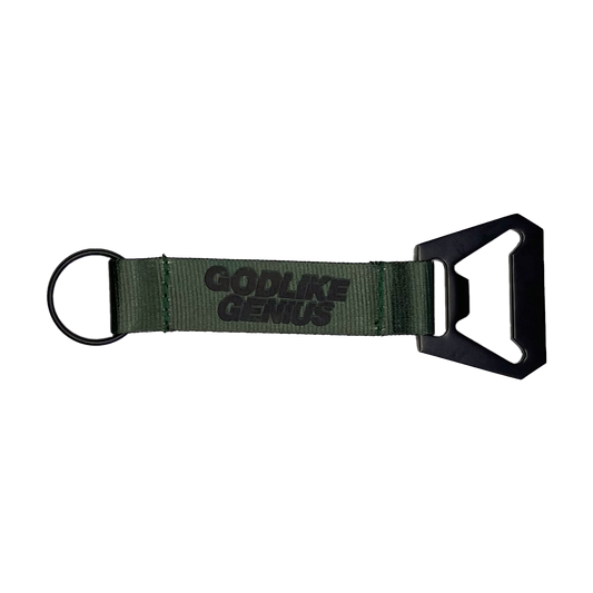 Godlike Genius Bottle Opener Keyring Green