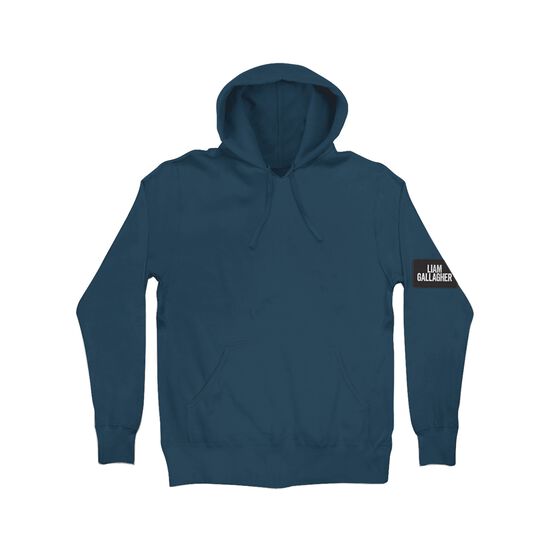 Liam Gallagher Patch Blue Hoodie Liam Gallagher Patch Blue Hoodie
