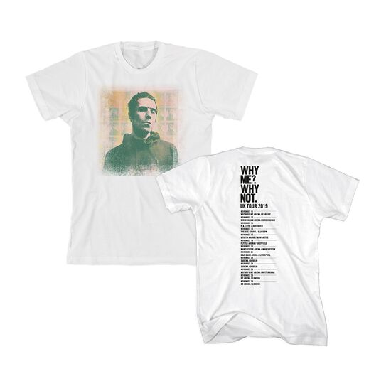 Why Me Why Not UK 2019 Tour T-shirt White