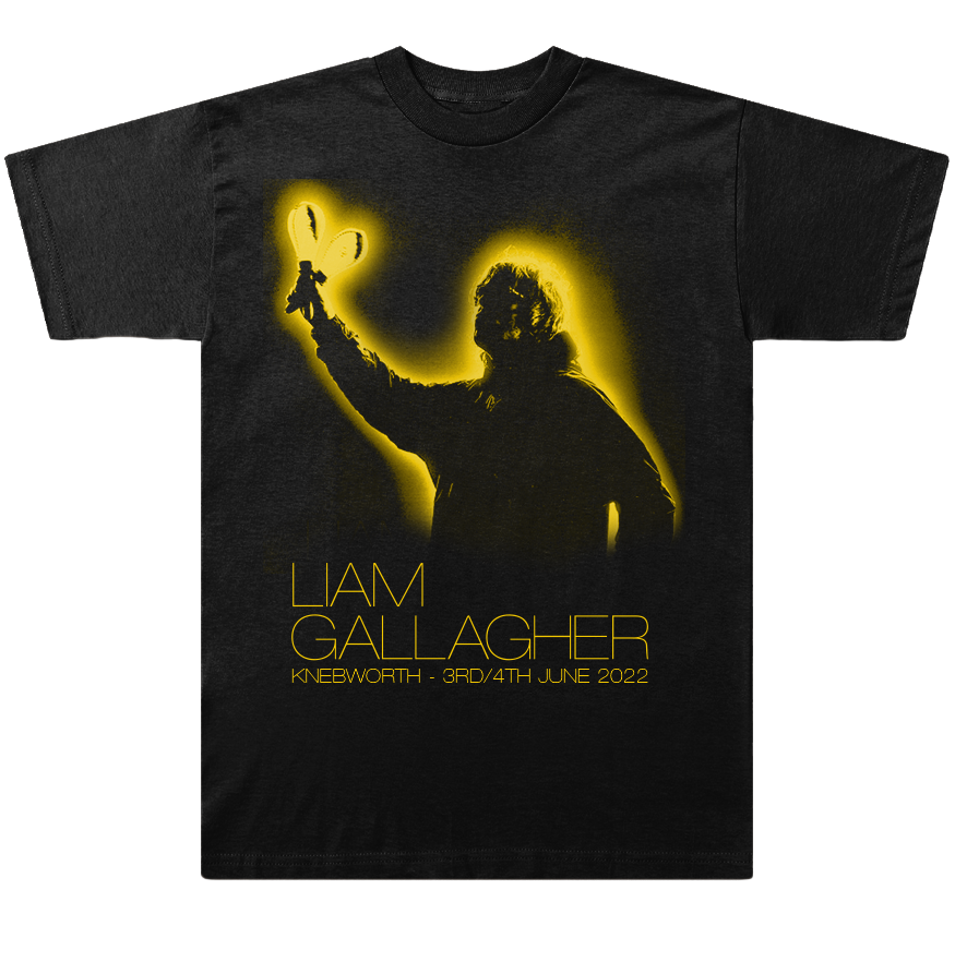 Knebworth London Maracas Event TShirt Black Liam Gallagher Official
